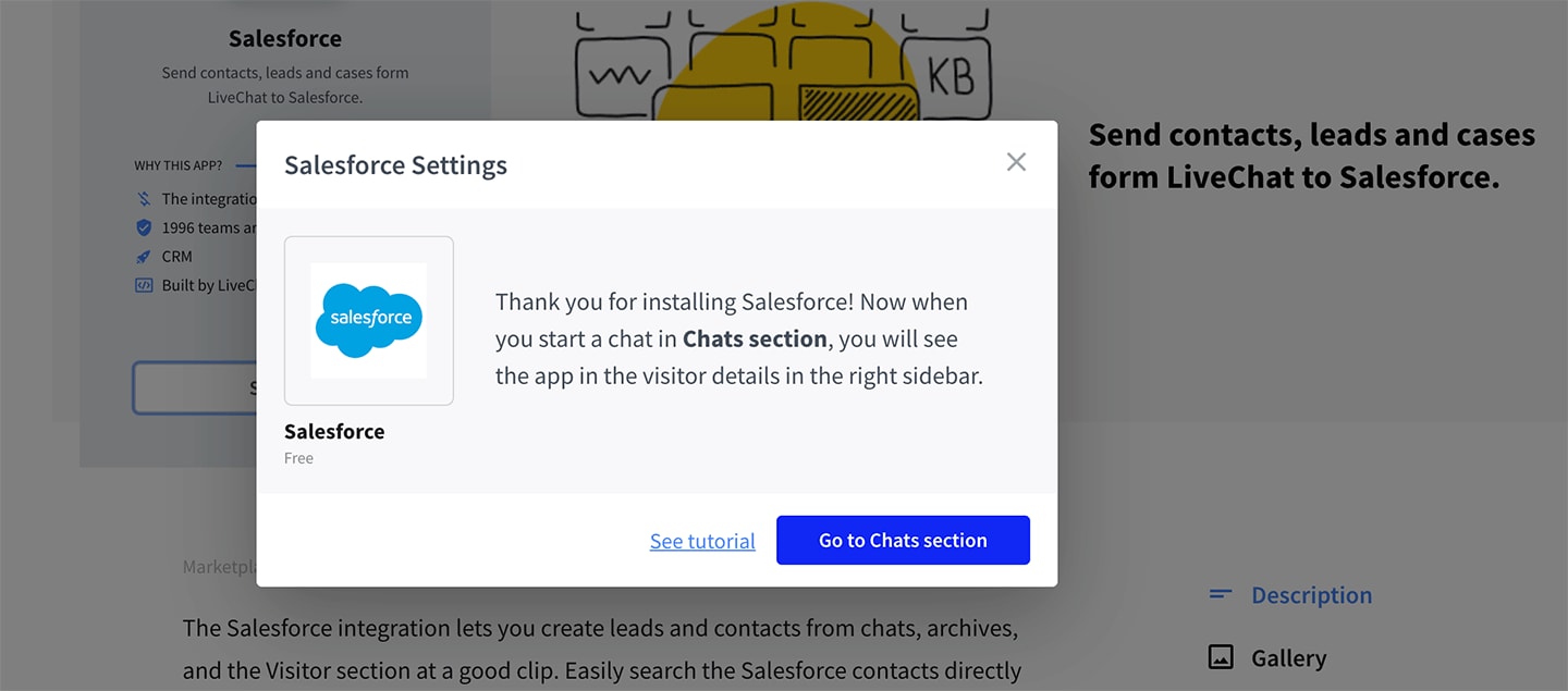Salesforce LiveChat - Go to Chats Section